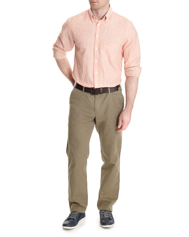 Paul Costelloe Living Cotton-Linen Stripe Shirt